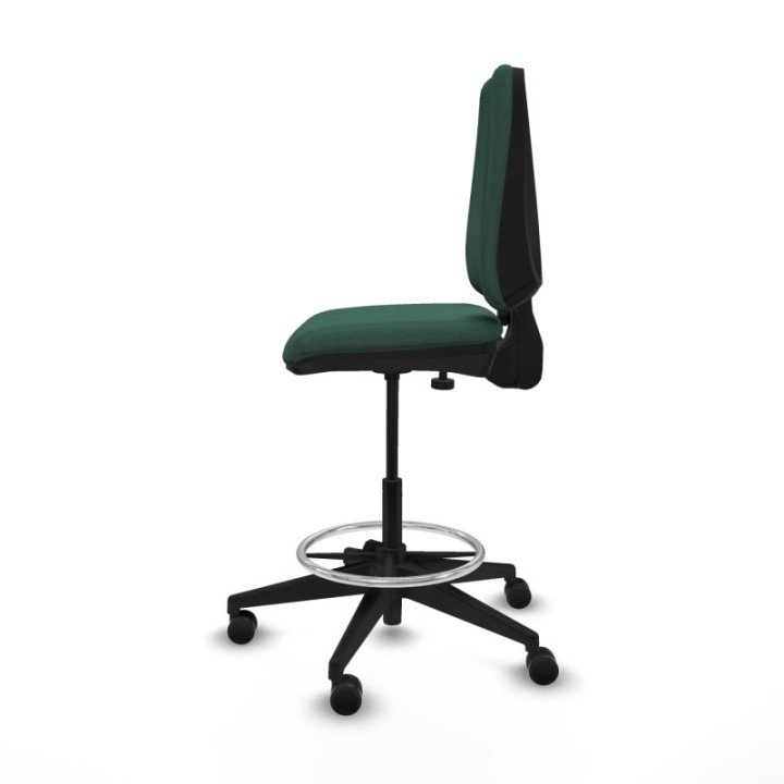 Taburete Elche CP bali verde botella base piramidal ruedas 65mm nailon