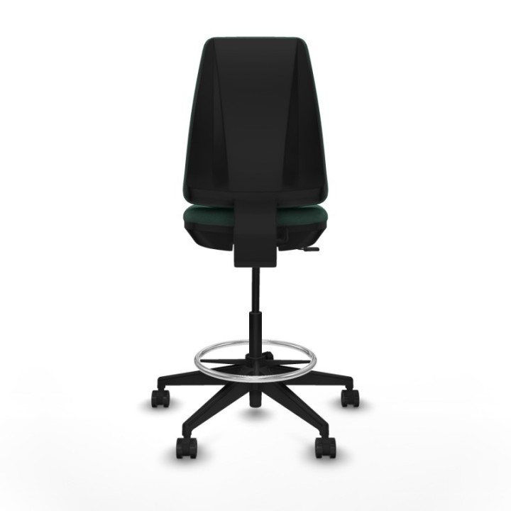 Taburete Elche CP bali verde botella base piramidal ruedas 65mm nailon