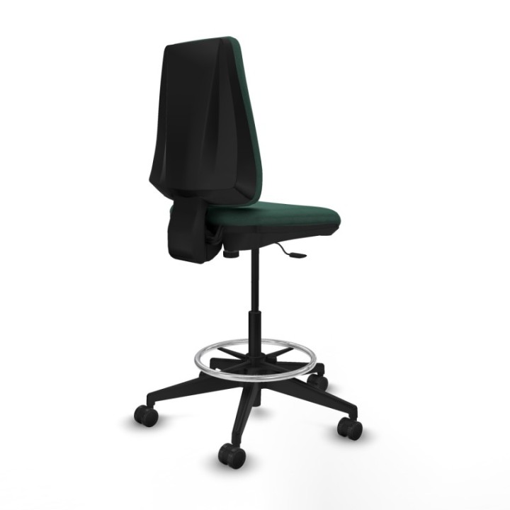 Taburete Elche CP bali verde botella base piramidal ruedas 65mm nailon