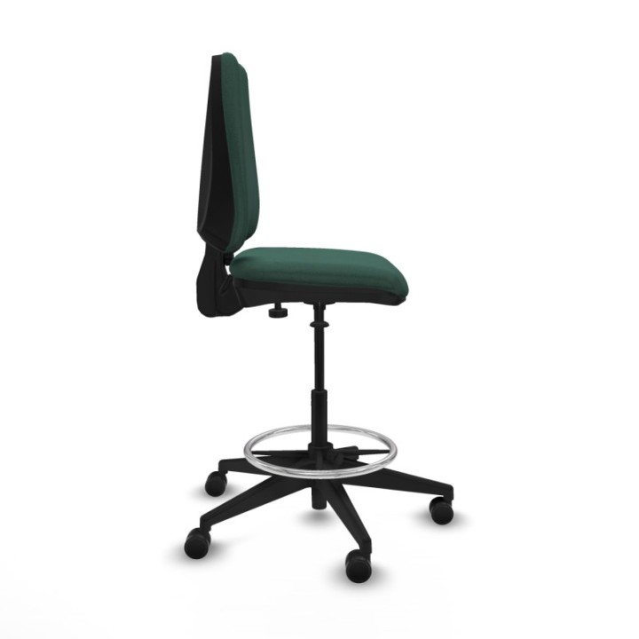 Taburete Elche CP bali verde botella base piramidal ruedas 65mm nailon