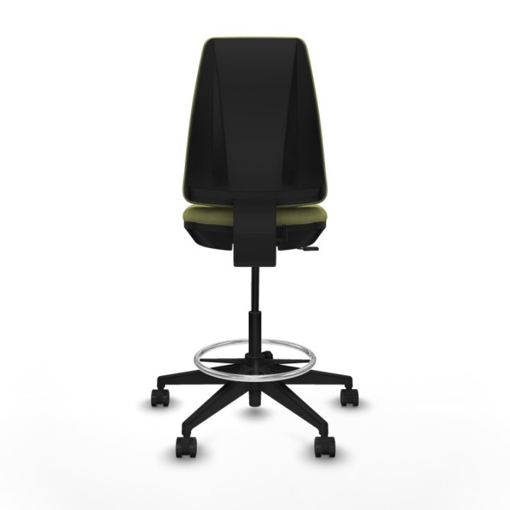 Taburete Elche CP bali verde oliva base piramidal ruedas 65mm nailon