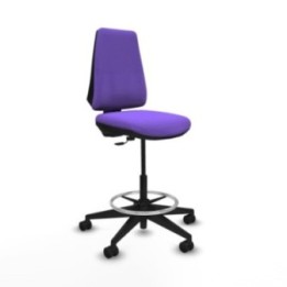 Taburete Elche CP bali lila base piramidal ruedas 65mm nailon