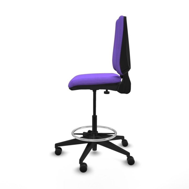 Taburete Elche CP bali lila base piramidal ruedas 65mm nailon