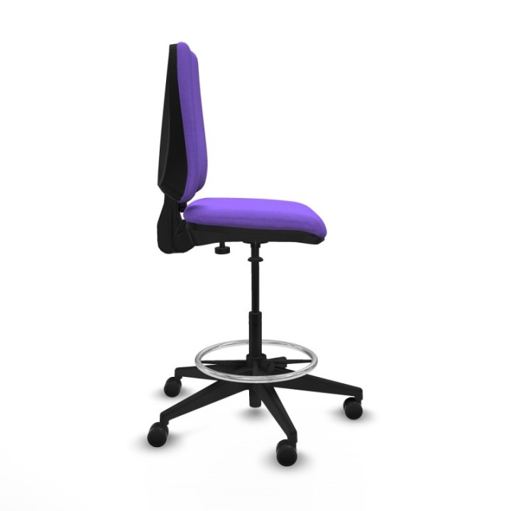 Taburete Elche CP bali lila base piramidal ruedas 65mm nailon