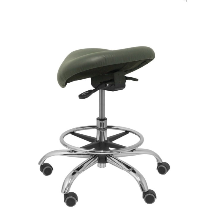 Taburete Zarza sin respaldo similpiel gris oscuro