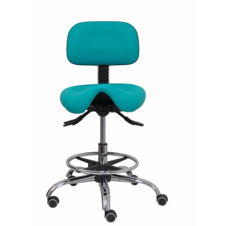 Taburete Zarza similpiel verde turquesa