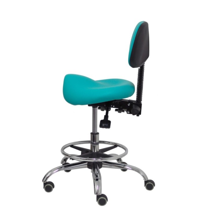 Taburete Zarza similpiel verde turquesa