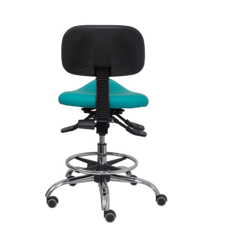 Taburete Zarza similpiel verde turquesa