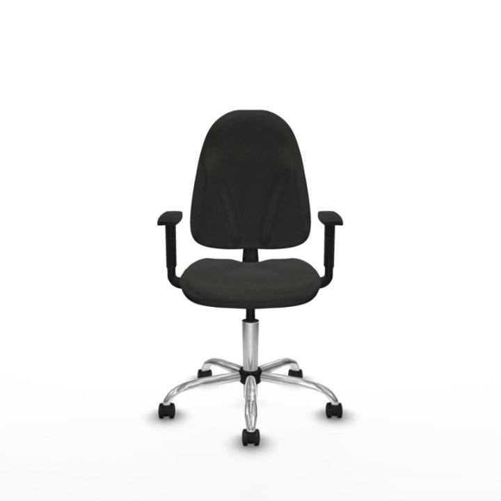 Algarra CP bali negro brazos 1D base cromada ruedas autofrenantes 50mm