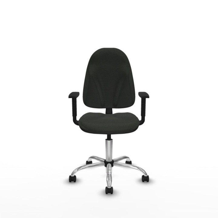 Algarra CP bali negro brazos 1D base cromada ruedas engomadas 50mm