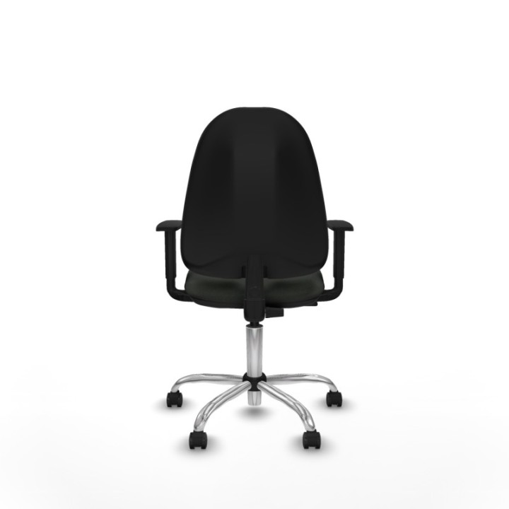 Algarra CP bali negro brazos 1D base cromada ruedas engomadas 50mm