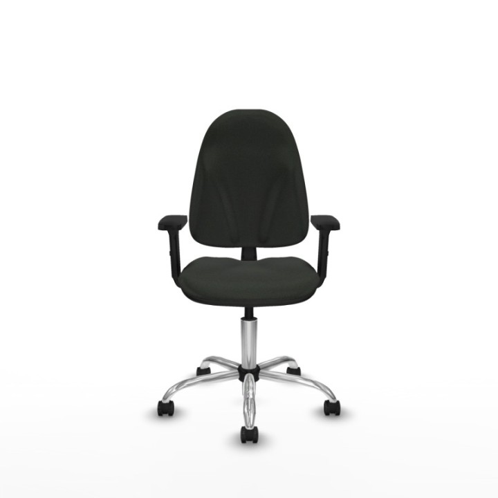 Algarra CP bali negro brazos 2D base cromada ruedas autofrenantes 50mm