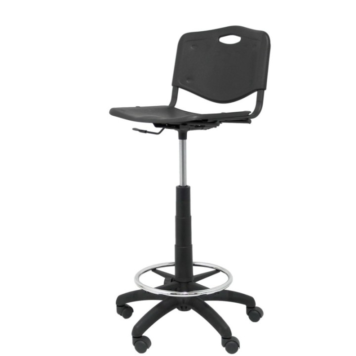 Taburete Robledo PVC negro