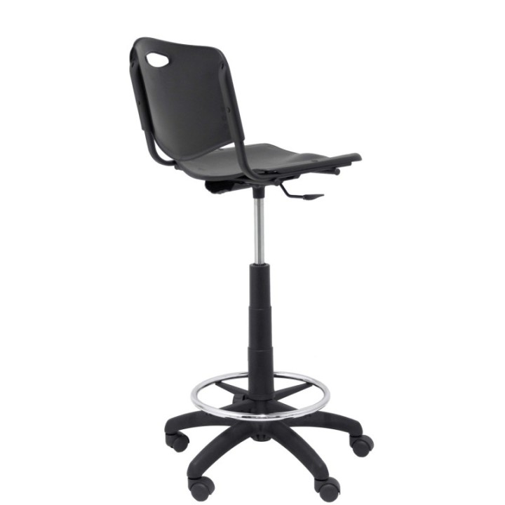 Taburete Robledo PVC negro