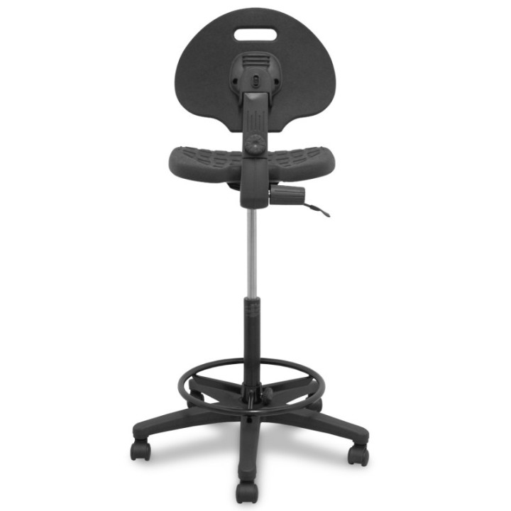 Taburete Nargo poliuretano negro