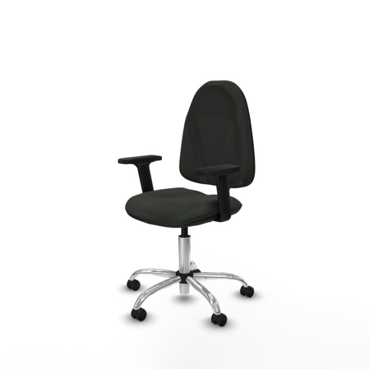 Algarra CP bali negro brazos 2D base cromada ruedas engomadas 50mm