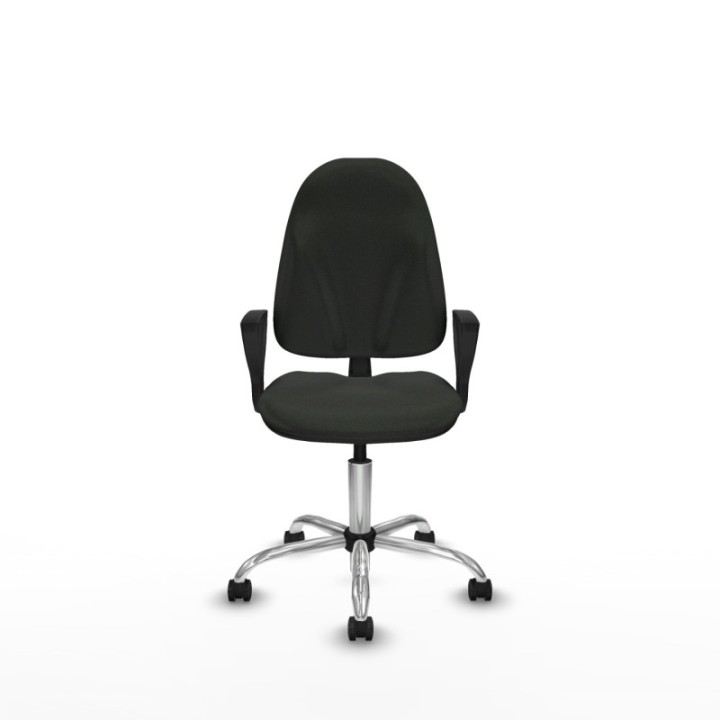 Algarra CP bali negro brazos fijos base cromada ruedas autofrenantes 50mm