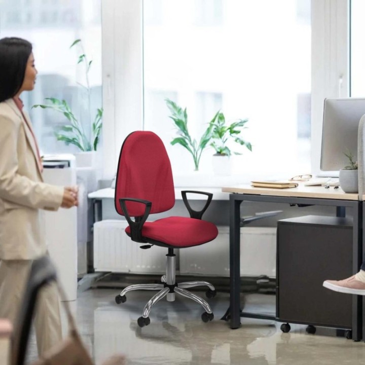 Algarra CP bali negro brazos fijos base cromada ruedas autofrenantes 50mm