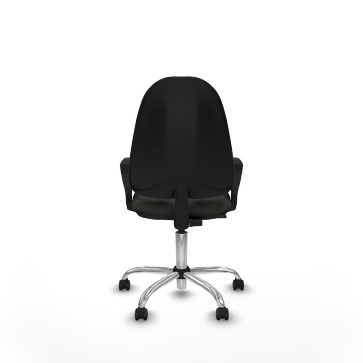 Algarra CP bali negro brazos fijos base cromada ruedas engomadas 50mm