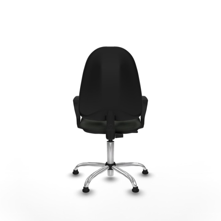 Algarra CP bali negro brazos fijos base cromada topes