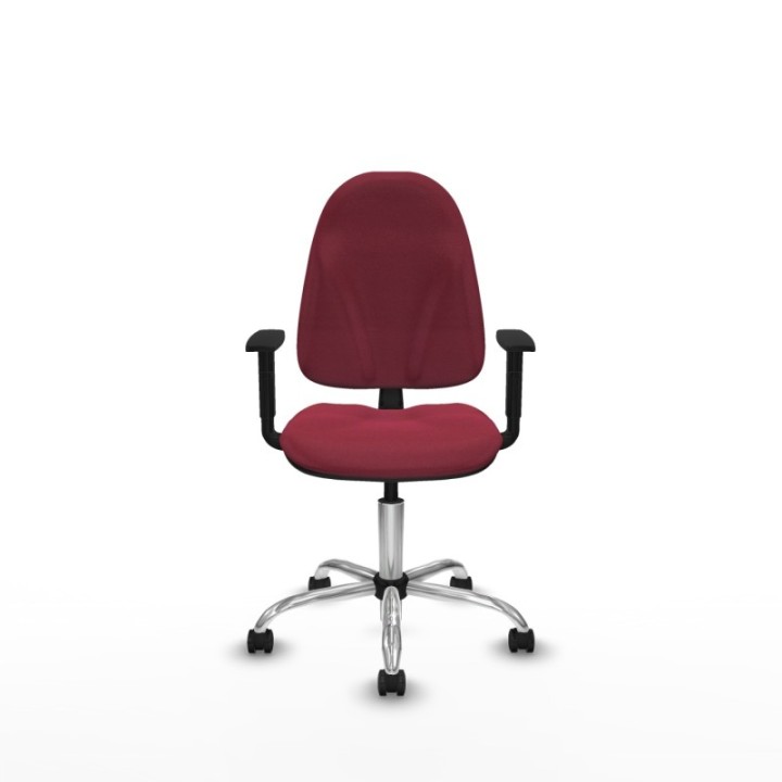 Algarra CP bali granate brazos 1D base cromada ruedas engomadas 50mm