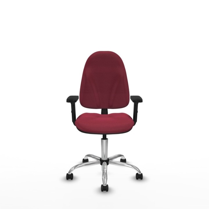 Algarra CP bali granate brazos 2D base cromada ruedas autofrenantes 50mm