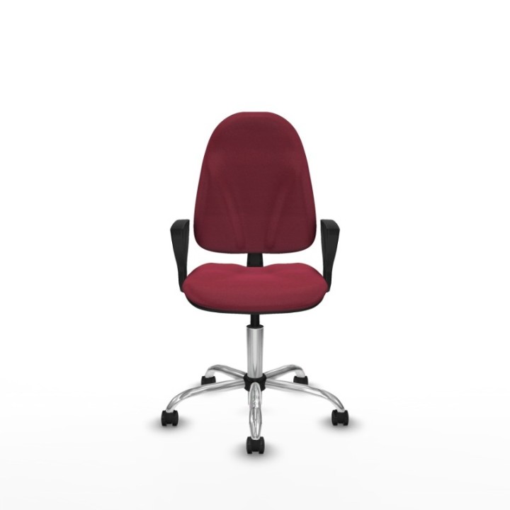 Algarra CP bali granate brazos fijos base cromada ruedas engomadas 50mm