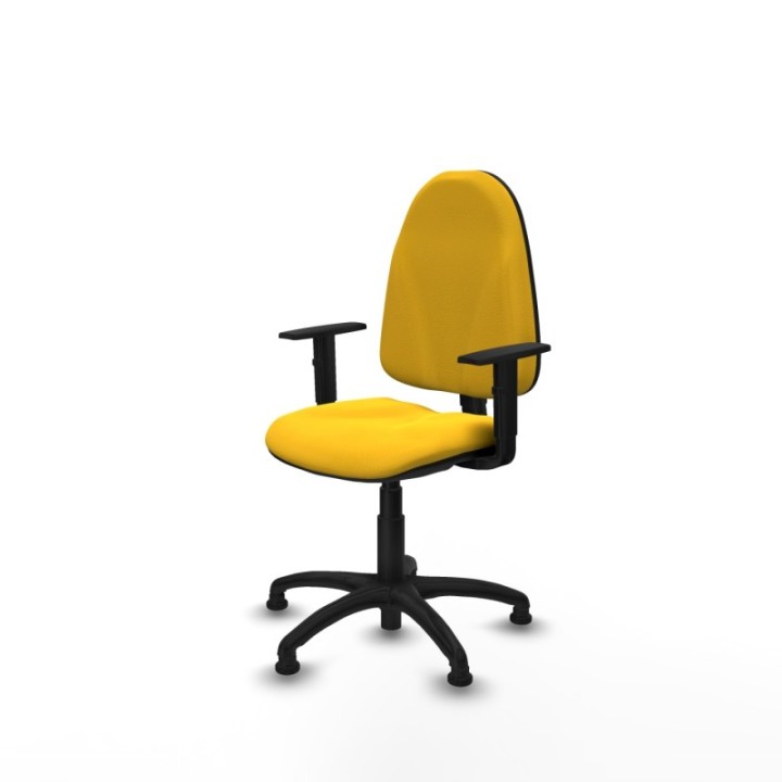 Algarra CP similpiel amarillo brazos 1D base poliamida topes