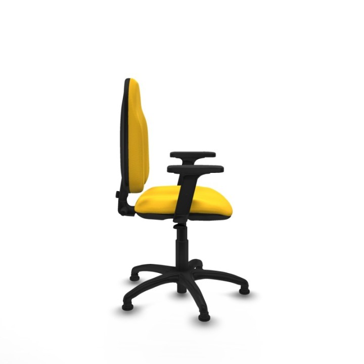 Algarra CP similpiel amarillo brazos 2D base poliamida topes