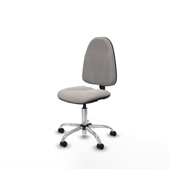 Algarra CP similpiel blanco  base cromada ruedas autofrenantes 50mm