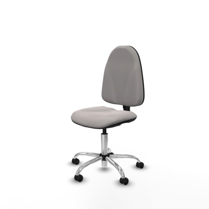 Algarra CP similpiel blanco  base cromada ruedas engomadas 50mm