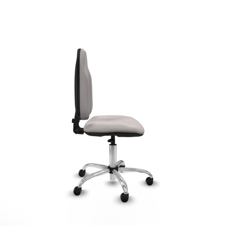 Algarra CP similpiel blanco  base cromada ruedas engomadas 50mm