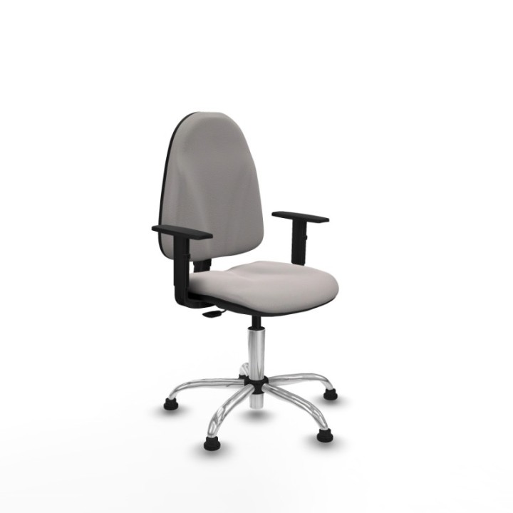 Algarra CP similpiel blanco brazos 1D base cromada topes