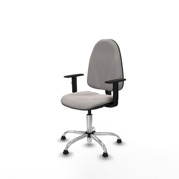 Algarra CP similpiel blanco brazos 1D base cromada topes