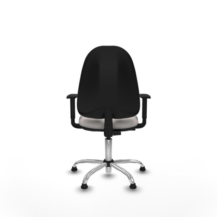 Algarra CP similpiel blanco brazos 1D base cromada topes