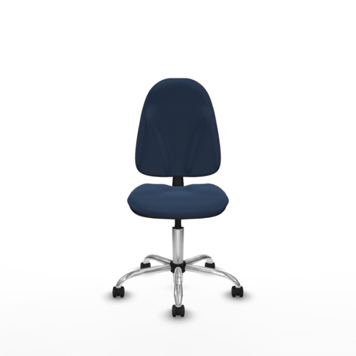 Algarra CP similpiel azul marino  base cromada ruedas autofrenantes 50mm