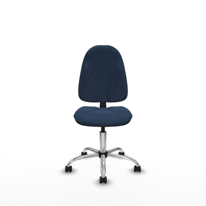 Algarra CP similpiel azul marino  base cromada ruedas engomadas 50mm