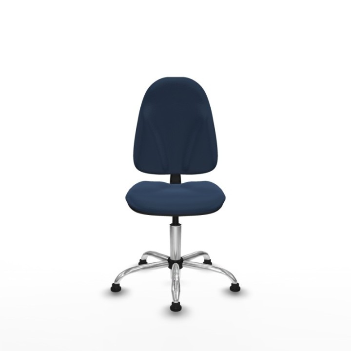 Algarra CP similpiel azul marino  base cromada topes