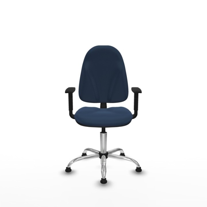 Algarra CP similpiel azul marino brazos 1D base cromada topes