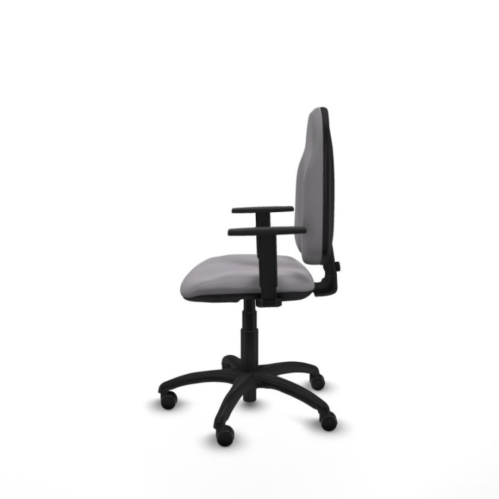 Algarra CP similpiel gris brazos 1D base poliamida ruedas autofrenantes 50mm