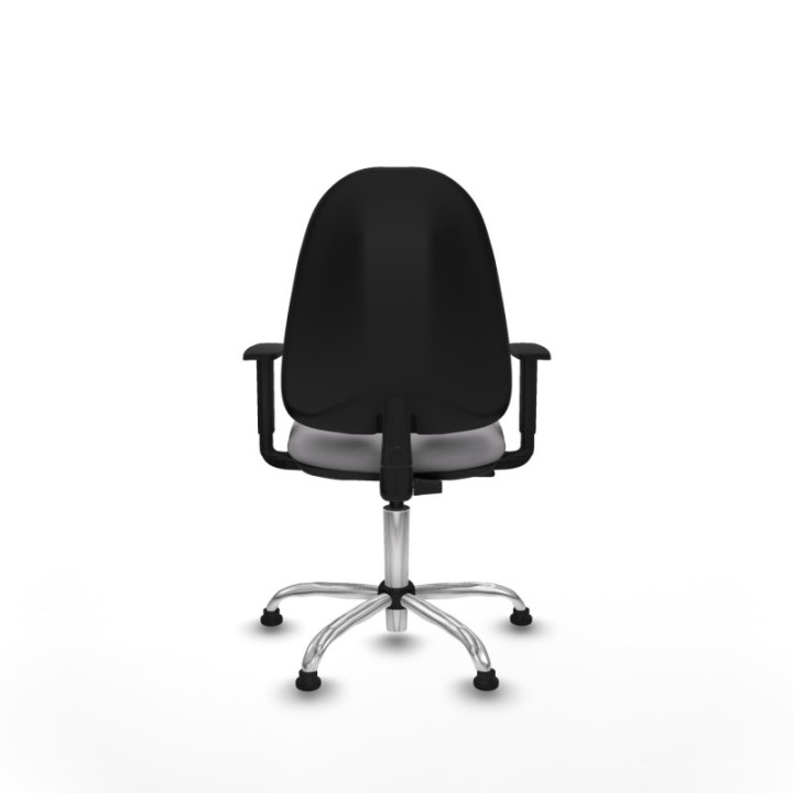 Algarra CP similpiel gris brazos 1D base cromada topes