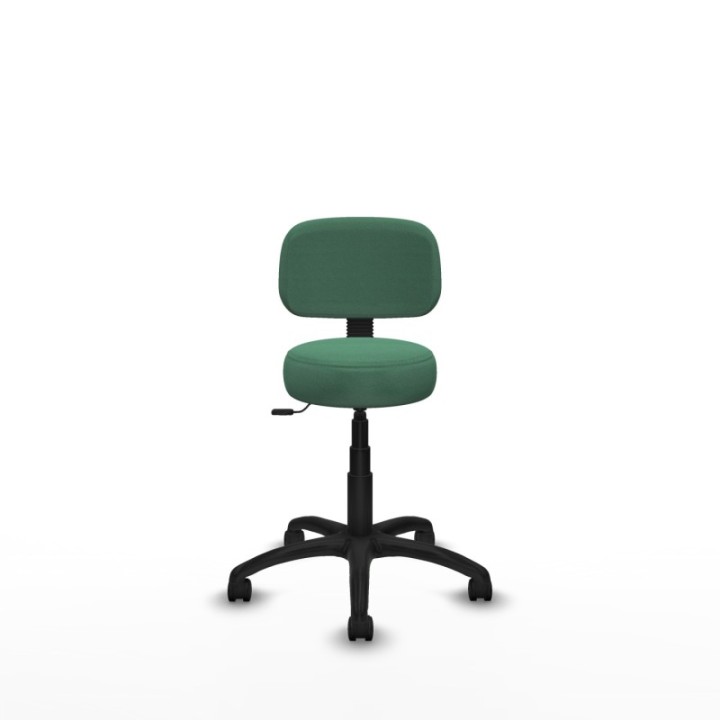 Silla Llanos giratorio bali verde esmeralda base poliamida 600 ruedas nailon 50