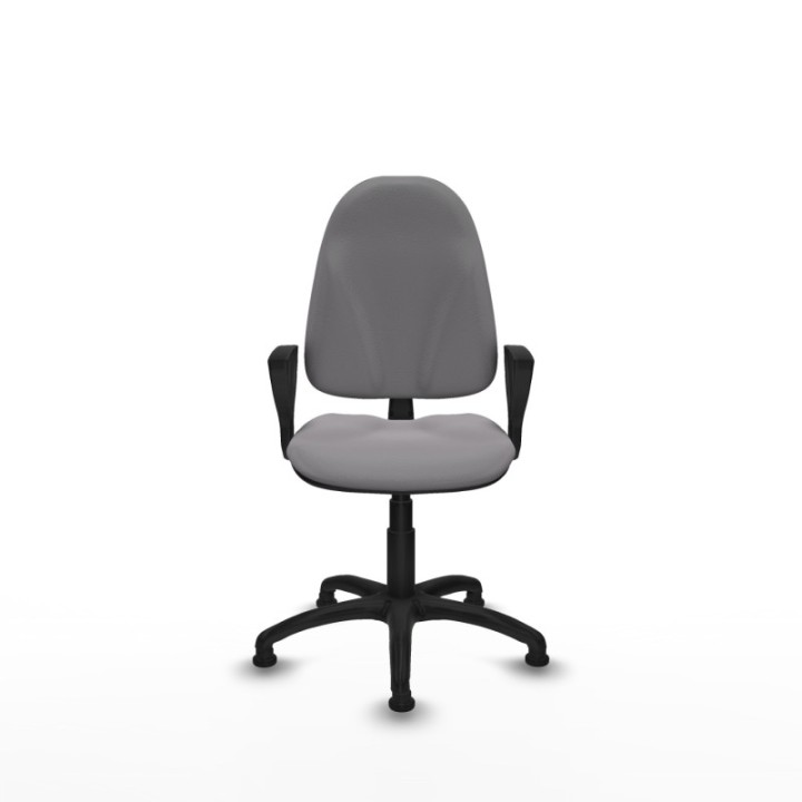 Algarra CP similpiel gris brazos fijos base poliamida topes