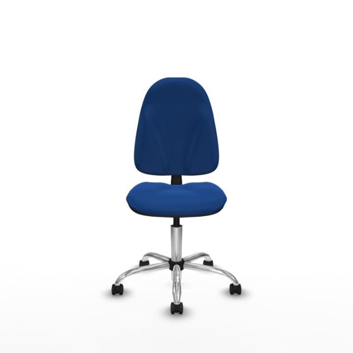 Algarra CP similpiel azul  base cromada ruedas autofrenantes 50mm