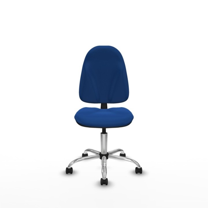 Algarra CP similpiel azul  base cromada ruedas engomadas 50mm