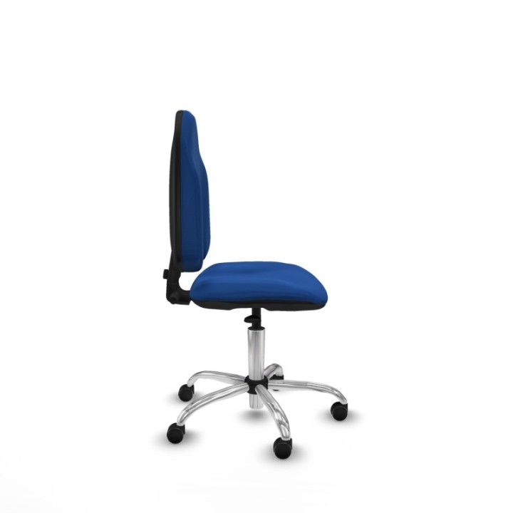 Algarra CP similpiel azul  base cromada ruedas engomadas 50mm