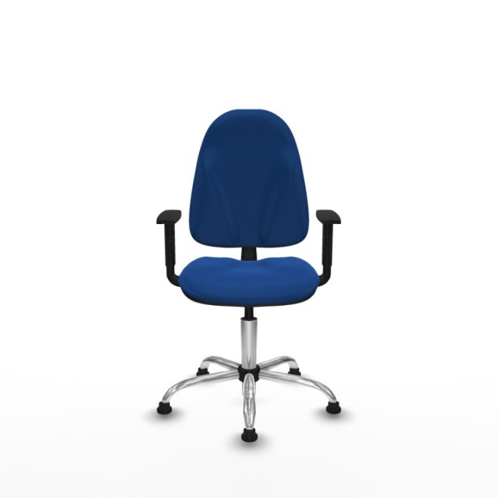 Algarra CP similpiel azul brazos 1D base cromada topes