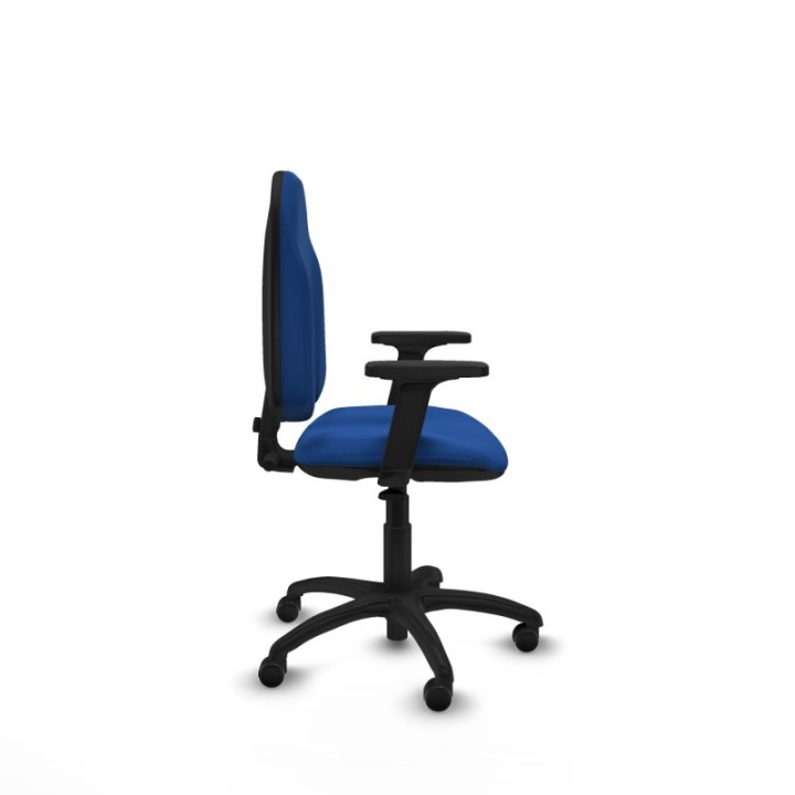 Algarra CP similpiel azul brazos 2D base poliamida ruedas autofrenantes 50mm