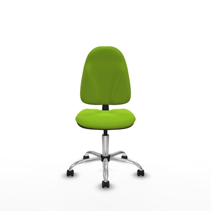 Algarra CP similpiel pistacho  base cromada ruedas autofrenantes 50mm