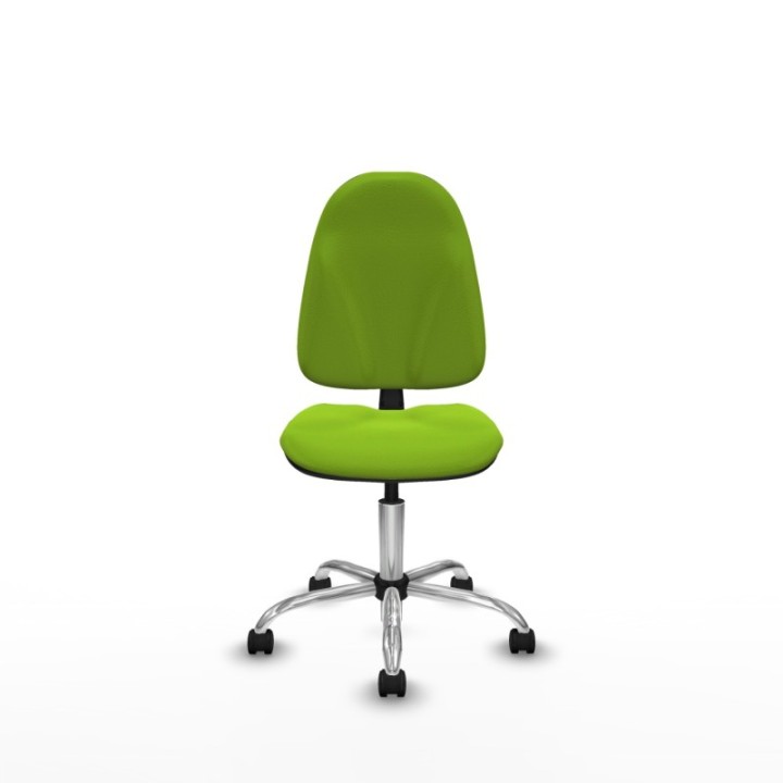 Algarra CP similpiel pistacho  base cromada ruedas nailon 50mm